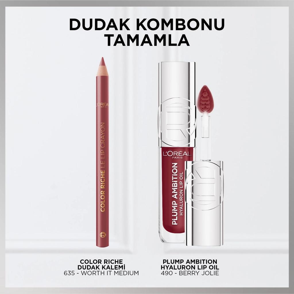 L'Oreal Paris Plump Ambition Hyaluron Lip Oil Berry Jolie 490 by Beauty Care Bag
