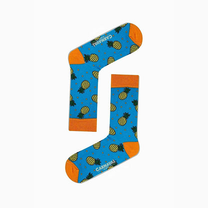 Carnaval Fruit-Themed Socks 5-Pack - Soft, Comfortable, and Stretchy Casual Socks for Everyday Wear by Beauty Care Bag