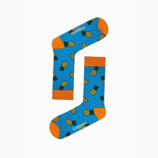 Carnaval Fruit-Themed Socks 5-Pack - Soft, Comfortable, and Stretchy Casual Socks for Everyday Wear by Beauty Care Bag