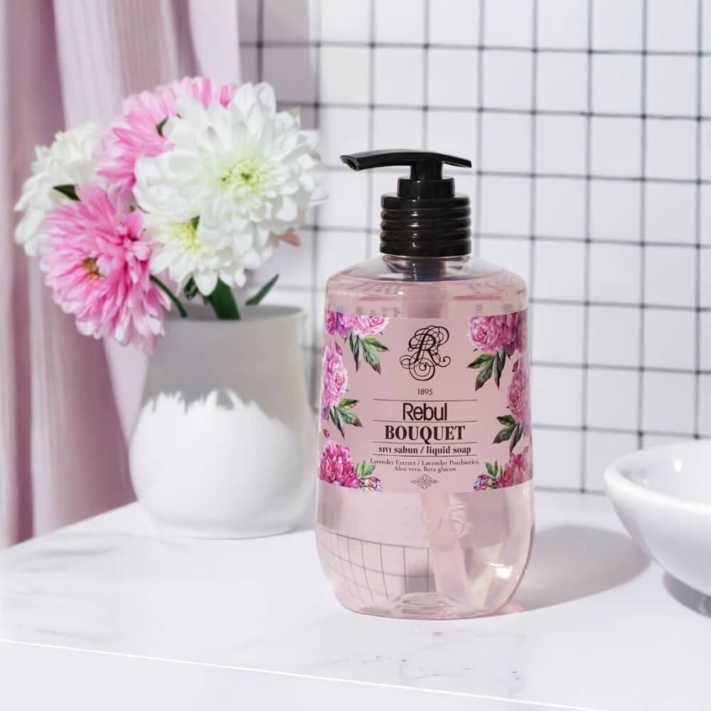 Rebul Bouquet Liquid Hand Soap with Floral Scent 500 ml by Beauty Care Bag
