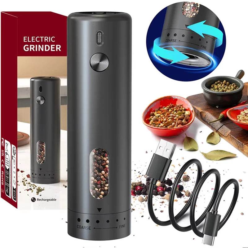 Rechargeable Electric Pepper GrinderSpice GrindersTorqelo.com