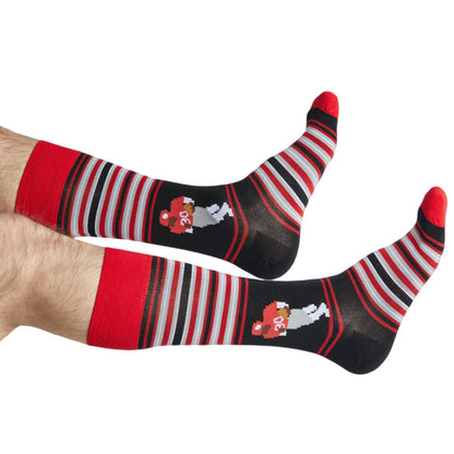 Red and Black Dress Sock - 4-Pack - HomeTeam ColorwaysTorqelo.com