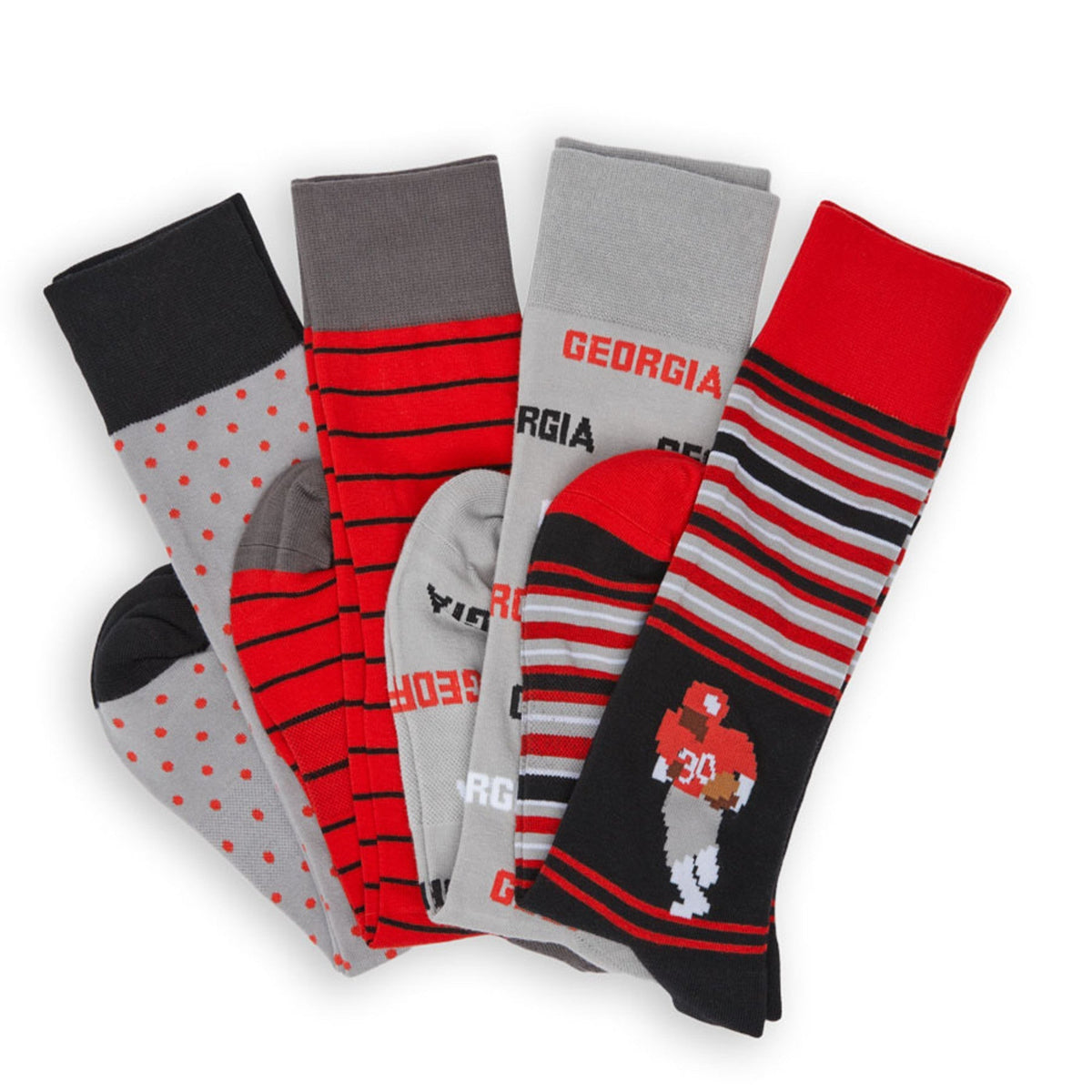 Red and Black Dress Sock - 4-Pack - HomeTeam ColorwaysTorqelo.com