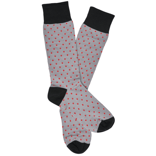 Red and Black - Small Dot SocksTeam ColorwaysTorqelo.com