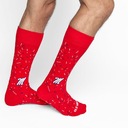 Red Confetti Dress SocksLicensed College SocksTorqelo.com