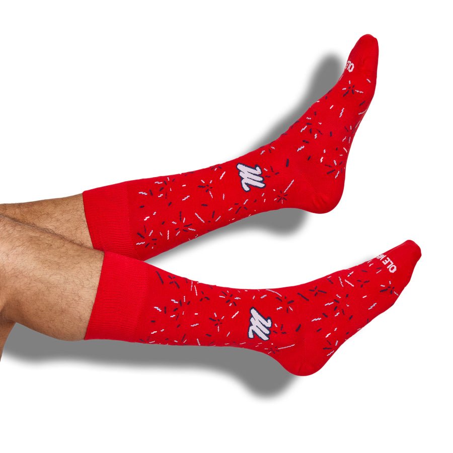 Red Confetti Dress SocksLicensed College SocksTorqelo.com