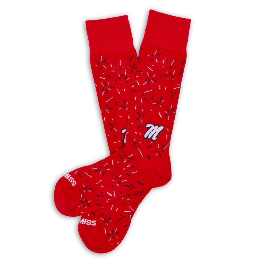 Red Confetti Dress SocksLicensed College SocksTorqelo.com