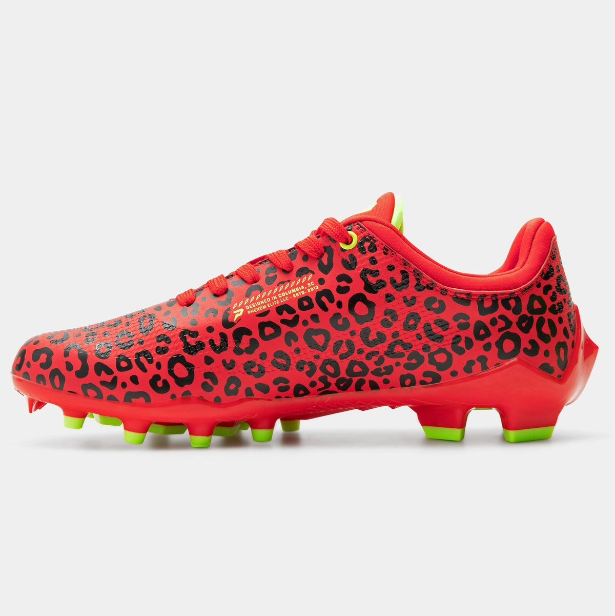 Red Leopard Cleats — Quantum Carbon by Phenom EliteCleatsTorqelo.com