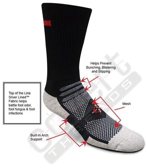 Red Line Crew SockFirst Responder SocksTorqelo.com