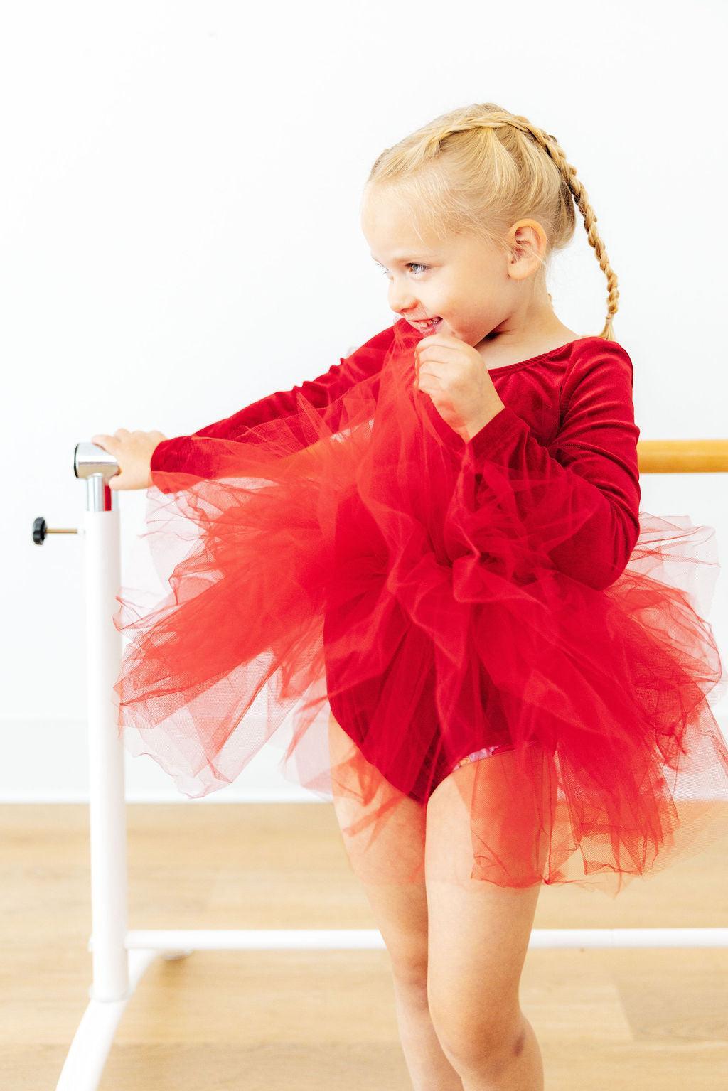 Red Velvet L/S Tutu LeotardTutu Leotard L/STorqelo.com