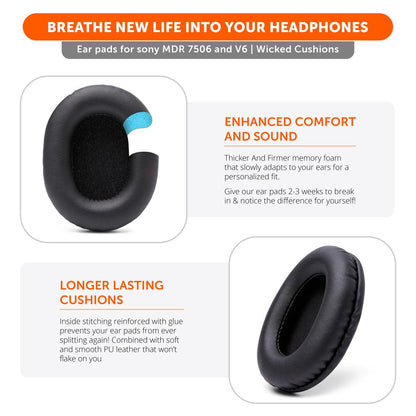 Replacement Earpads For Sony MDR 7506Ear PadsTorqelo.com