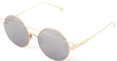 Retro Future C06 Yellow Metal Sunglasses with Mirrored Lenses by Beauty Care Bag