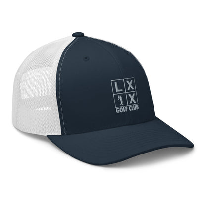Four Box Logo Trucker Cap - Gray Logo by LXIX GOLF CLUB