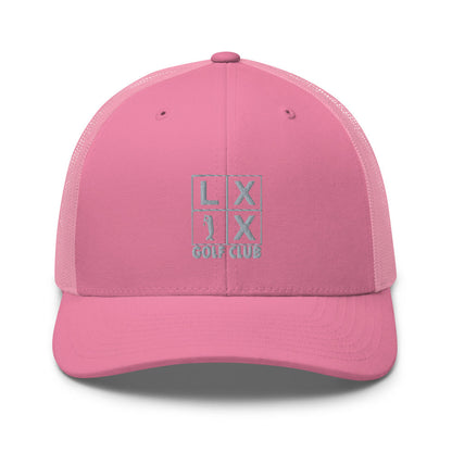 Four Box Logo Trucker Cap - Gray Logo by LXIX GOLF CLUB