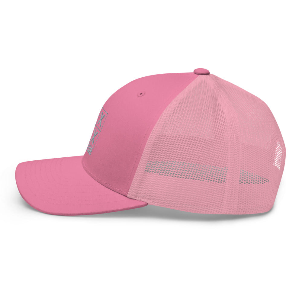 Four Box Logo Trucker Cap - Gray Logo by LXIX GOLF CLUB