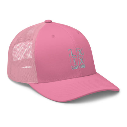 Four Box Logo Trucker Cap - Gray Logo by LXIX GOLF CLUB