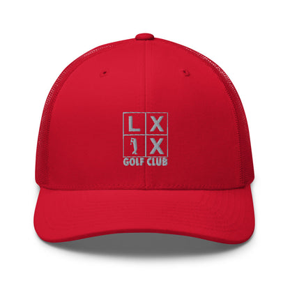 Four Box Logo Trucker Cap - Gray Logo by LXIX GOLF CLUB