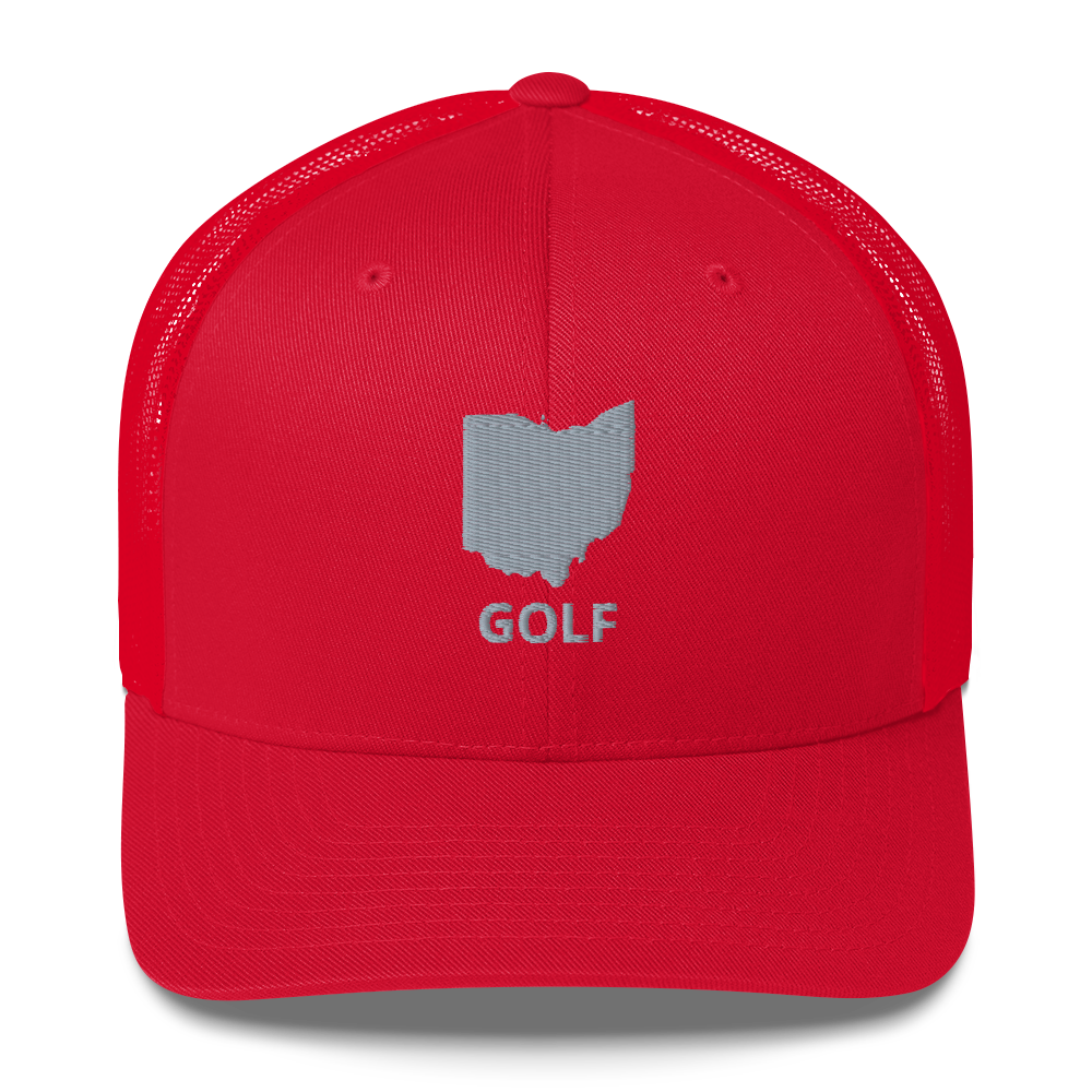 Ohio golf trucker cap with mesh back