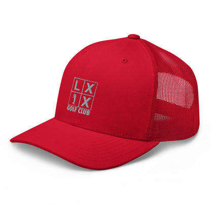 Four Box Logo Trucker Cap - Gray Logo by LXIX GOLF CLUB