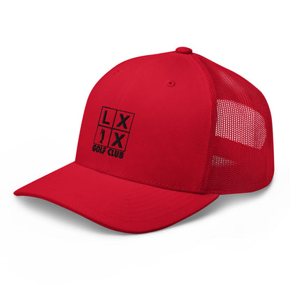 Four Box Logo Trucker Cap - Black Logo by LXIX GOLF CLUB