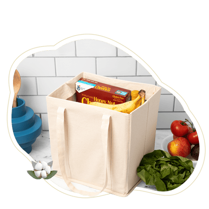 Collapsible Grocery Shopping Bags by Organic Cotton Mart