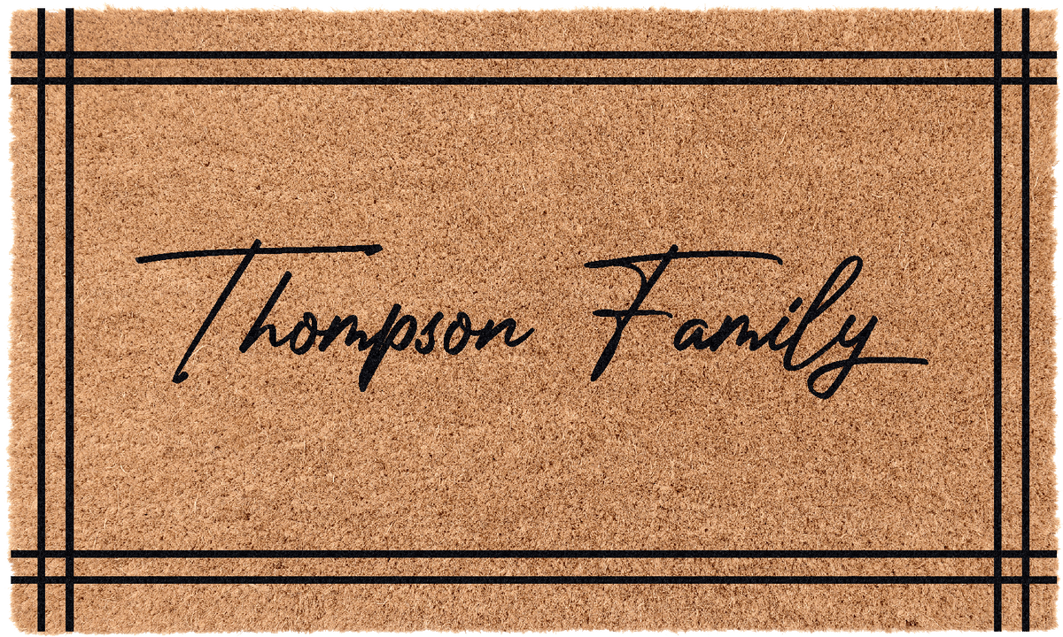 Ribbon Border Personalized DoormatTorqelo.com