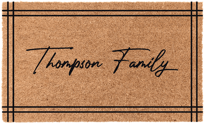 Ribbon Border Personalized DoormatTorqelo.com