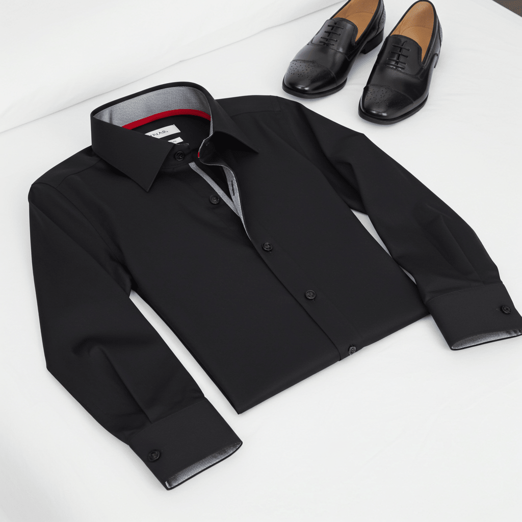 Richard Button-Up Shirt With Contrast Details // Black // Contemporary Fit (Regular)Shirts & TopsTorqelo.com