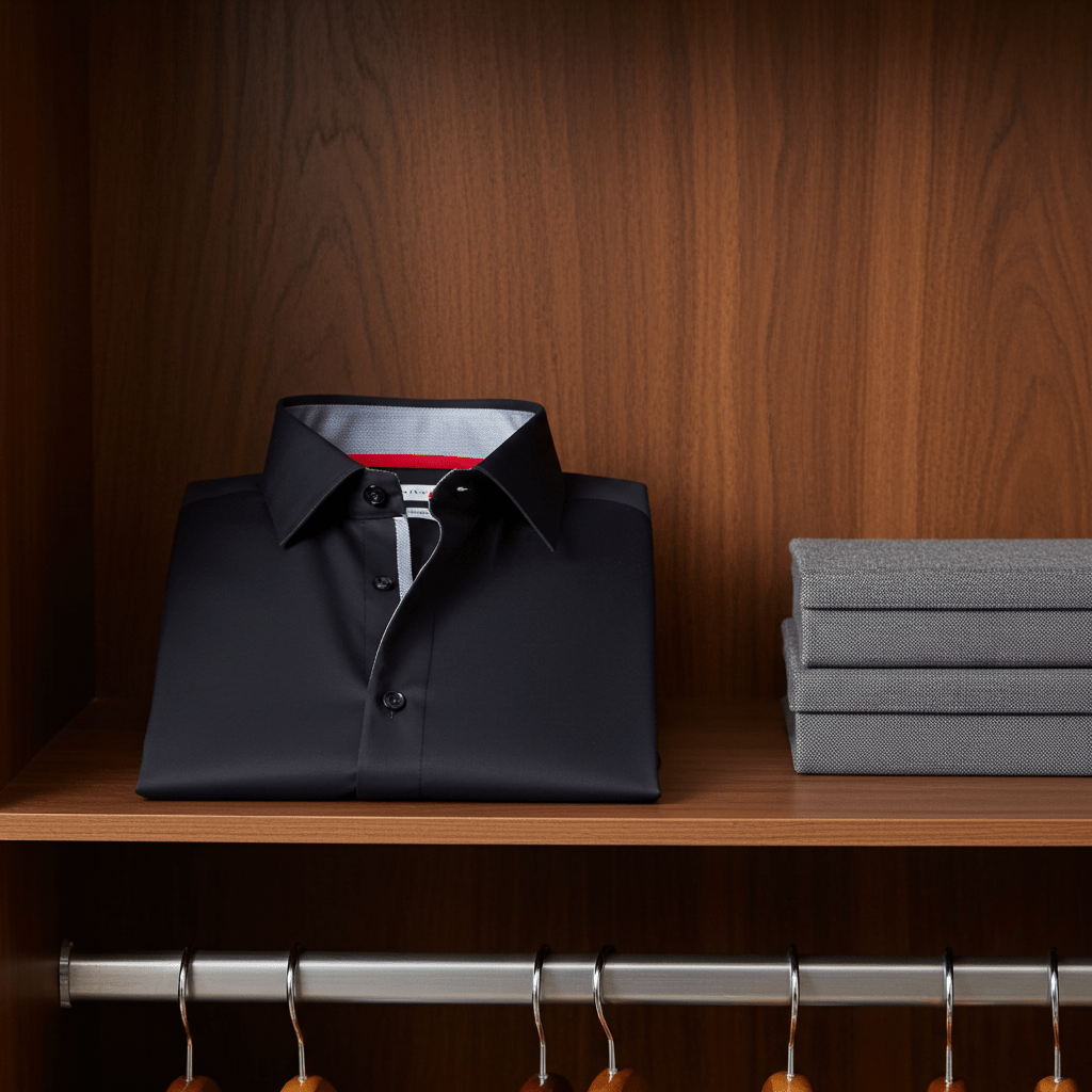 Richard Button-Up Shirt With Contrast Details // Black // Contemporary Fit (Regular)Shirts & TopsTorqelo.com