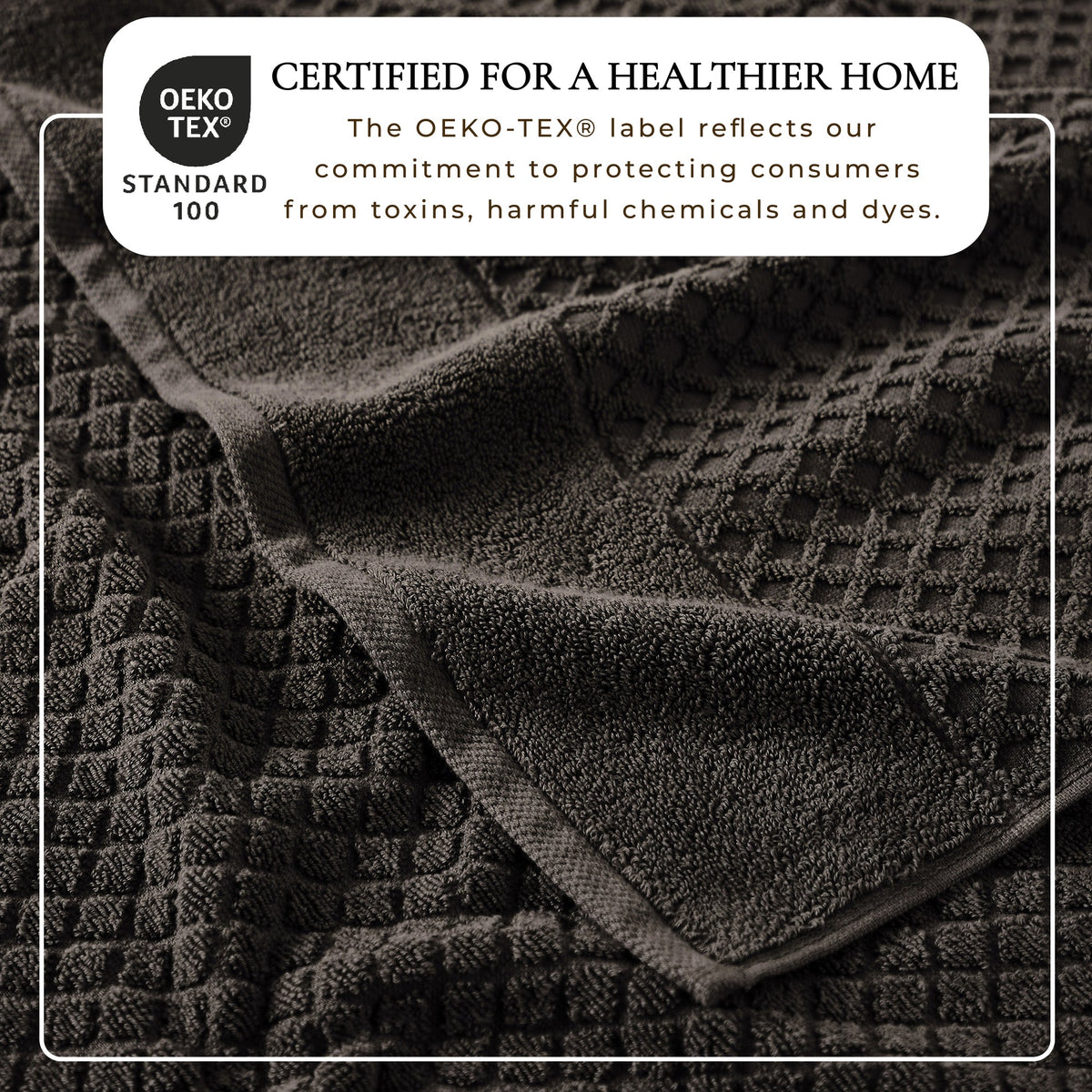 Cotton Diamond Waffle Weave Bath Towel Set - Grayson Collection by Great Bay Home