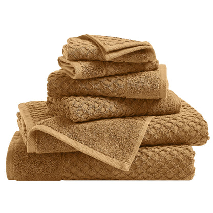 Cotton Diamond Waffle Weave Bath Towel Set - Grayson Collection by Great Bay Home