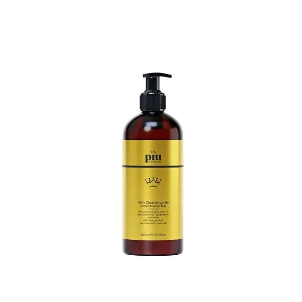 Piu Cosmetic Facial Cleansing Gel for Sensitive & Dry Skin - Gentle, Moisturizing, Hyaluronic Acid & Panthenol - 13.53 fl oz by Beauty Care Bag