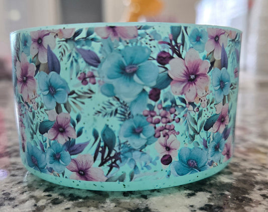 Summer Aqua Flowers by THE SALTY CHIC
