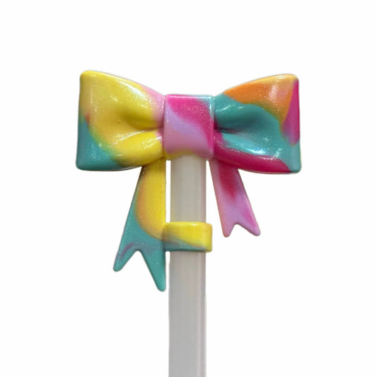 90sColorSwirl 10MM Coquette Strawtopper by THE SALTY CHIC