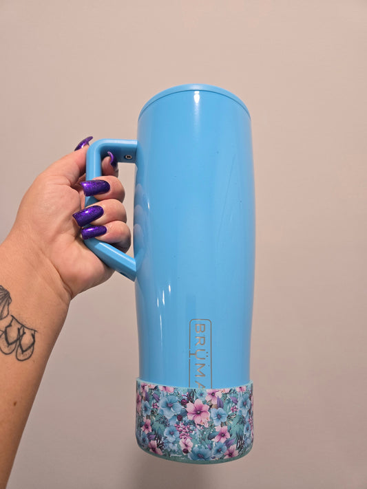 Summer Aqua Flowers by THE SALTY CHIC