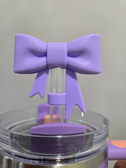 Periwinkle bow 10mm straw topper by THE SALTY CHIC