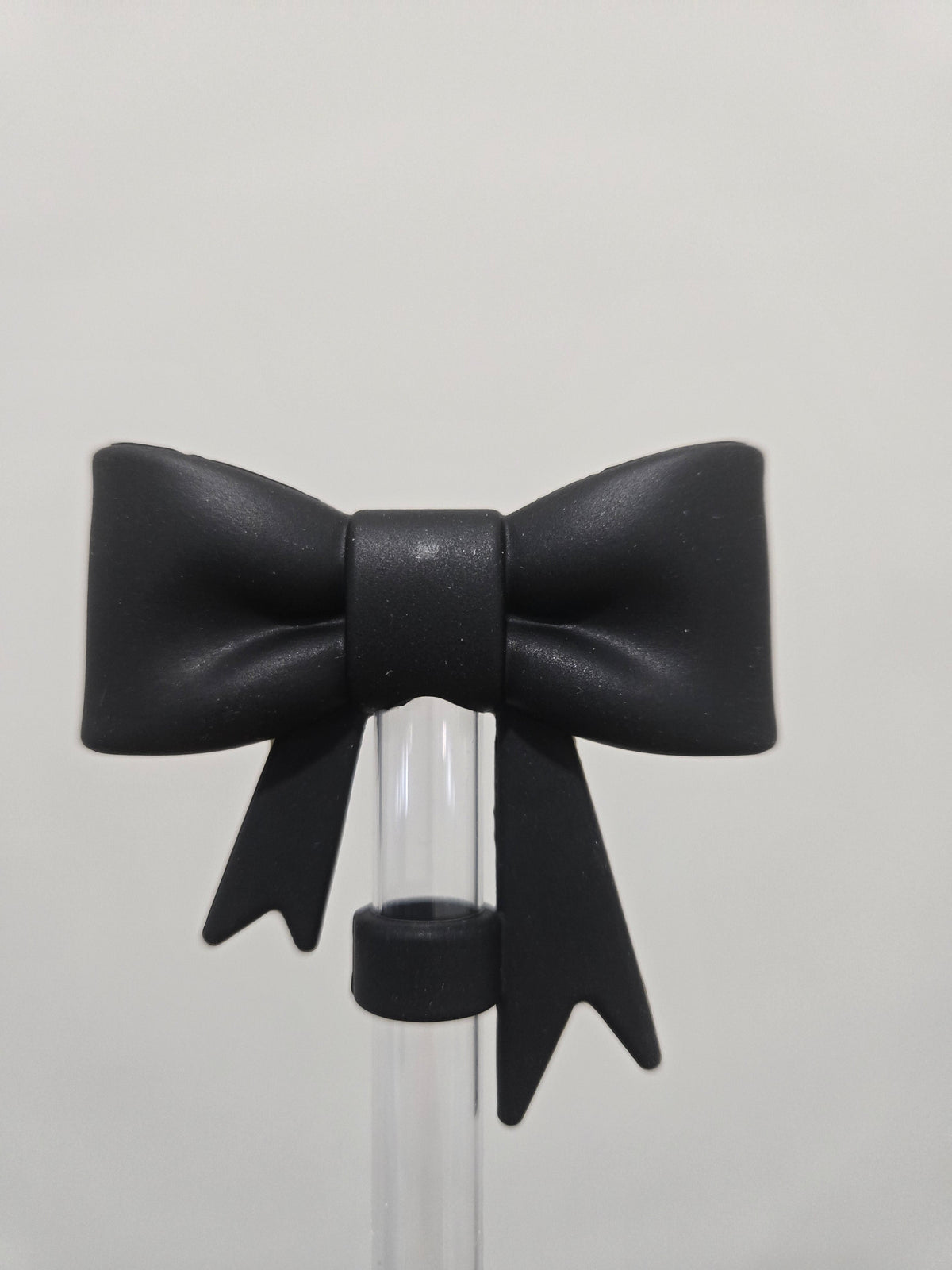 Black Coquette 10MM Bow Strawtopper by THE SALTY CHIC