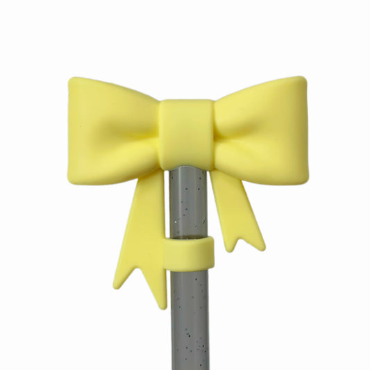 Lemonade bow 10mm straw topper by THE SALTY CHIC
