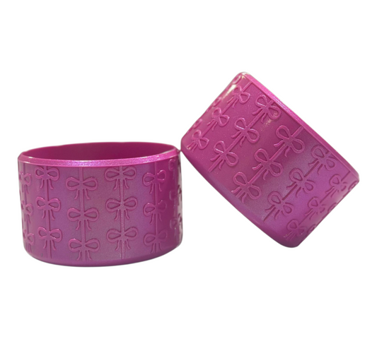 Vivid Magenta Coquette Silicone Boot Bumper Sleeve for Tumblers by THE SALTY CHIC