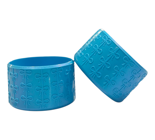 Electric Blue Coquette Boot Bumper Sleeve for Tumblers by THE SALTY CHIC