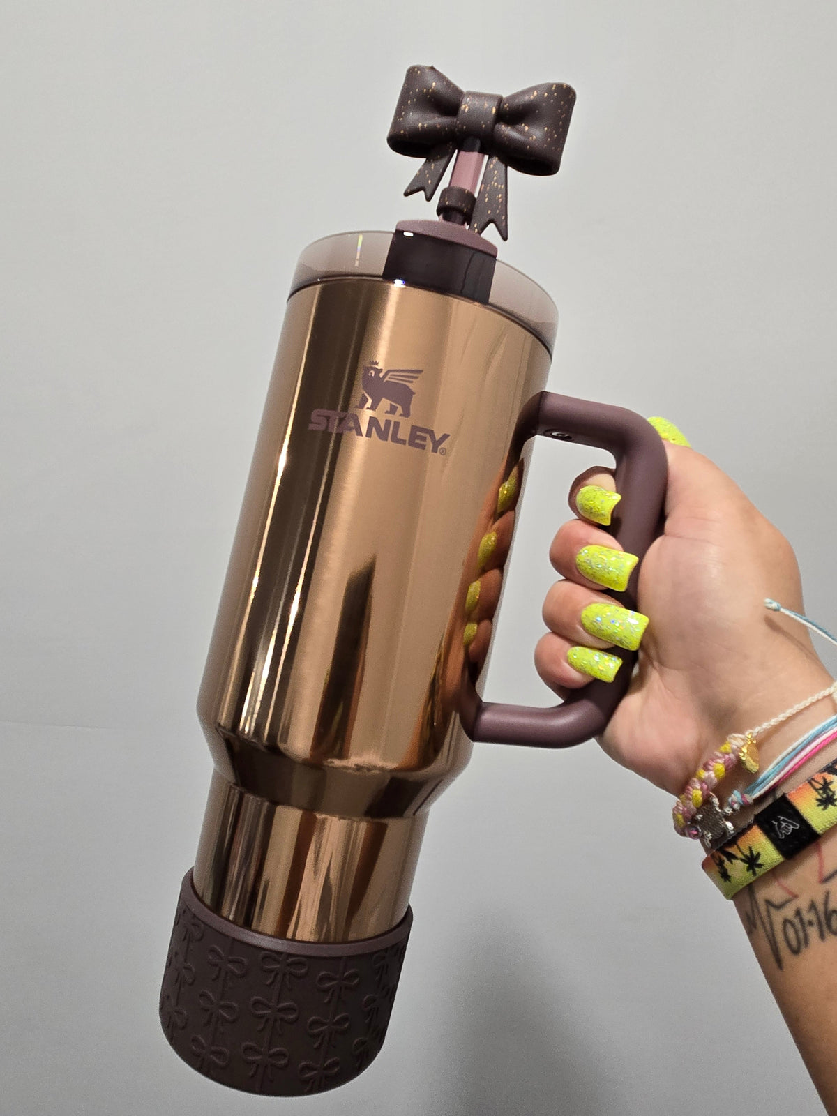 Brown Coquette Silicone Boot Bumper Sleeve for Tumblers by THE SALTY CHIC