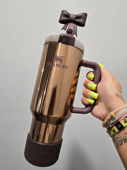 Brown Coquette Silicone Boot Bumper Sleeve for Tumblers by THE SALTY CHIC