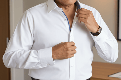 Robert Button-Up Shirt With Contrast Details // White // Contemporary Fit (Regular)Shirts & TopsTorqelo.com