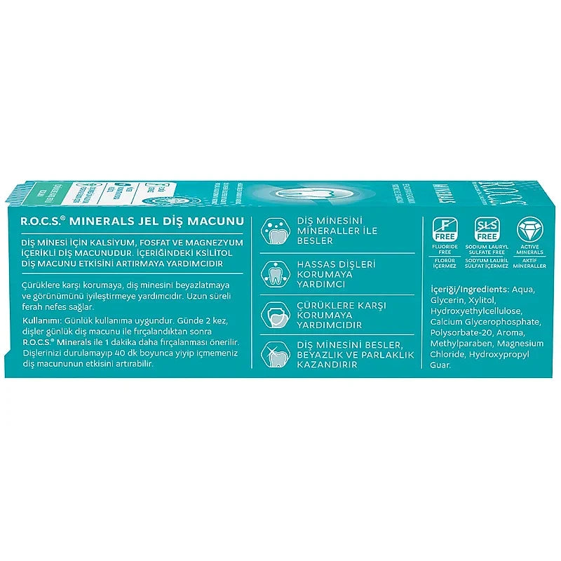 Rocs Minerals Gel Toothpaste for Enamel Strengthening 45g by Beauty Care Bag
