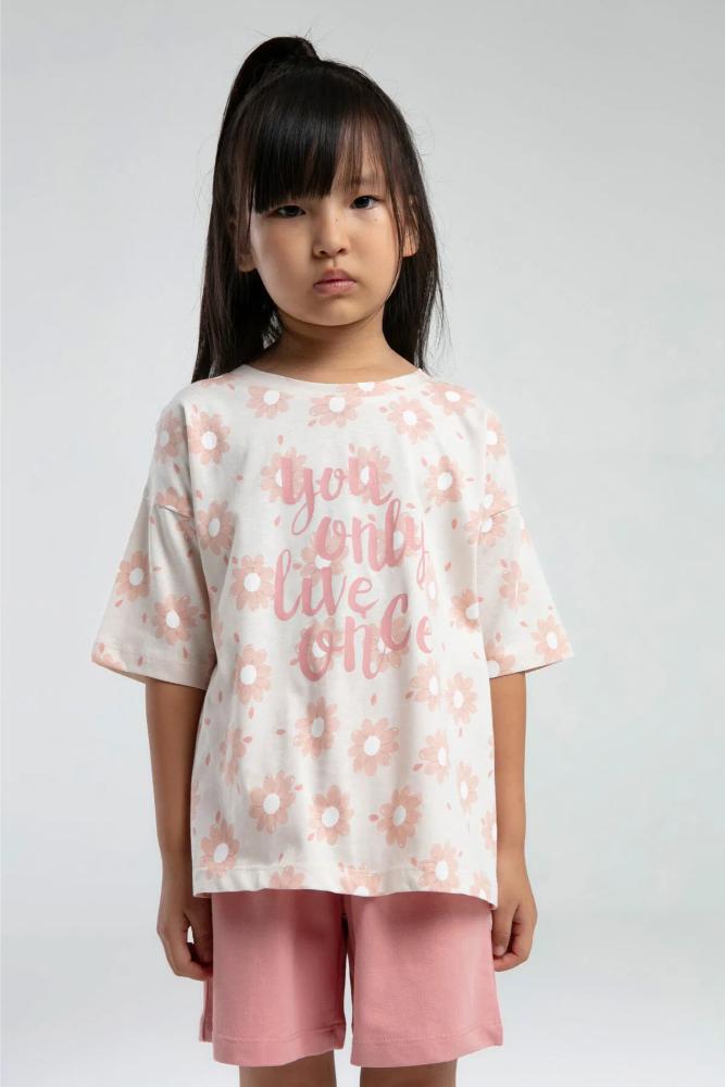 Roly Poly Girls Shorts Set Beige Breathable Cotton Blend by Beauty Care Bag