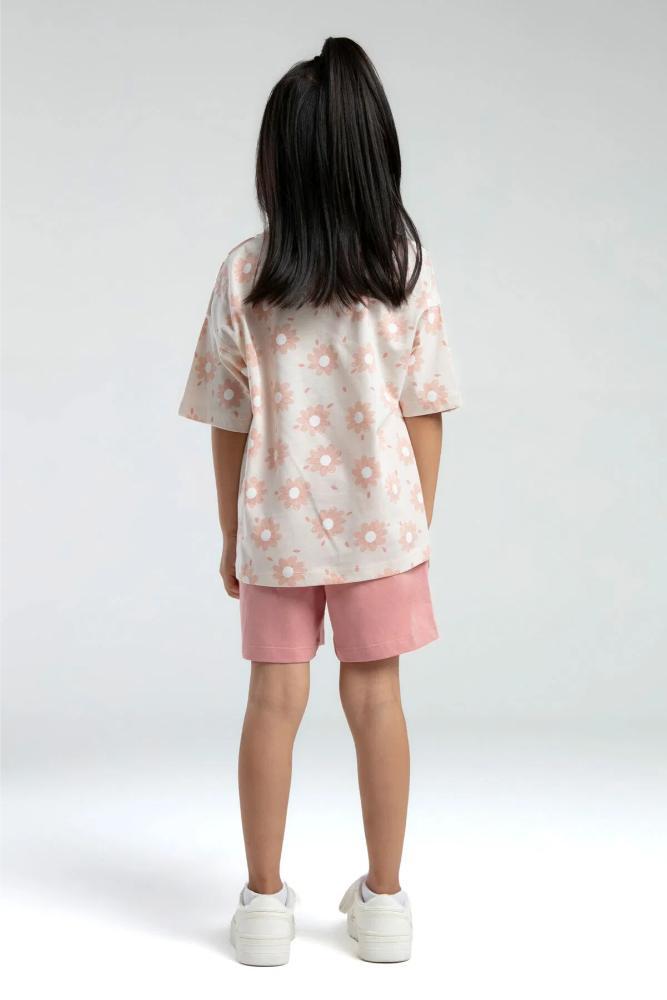 Roly Poly Girls Shorts Set Beige Breathable Cotton Blend by Beauty Care Bag