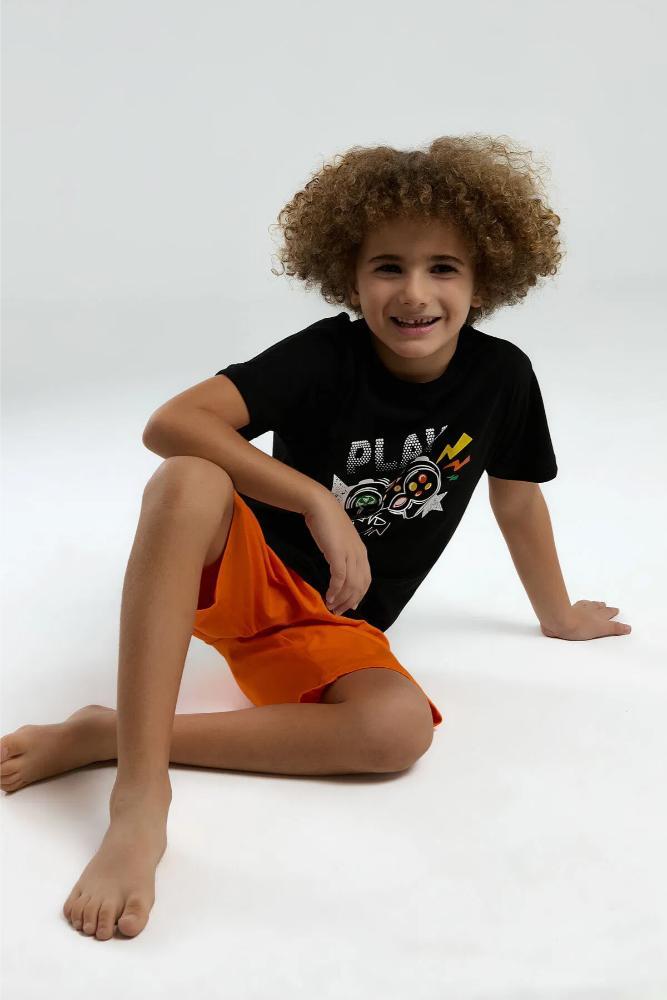 Rolly Polly Rp3539-2 Boys Bermuda Set in Black by Beauty Care Bag