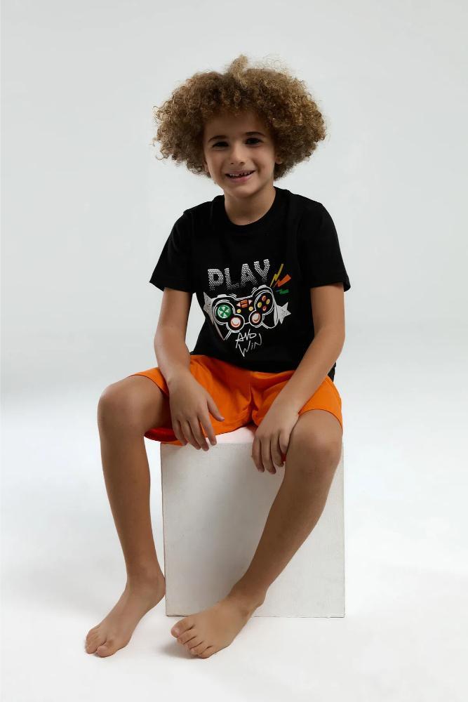 Rolly Polly Rp3539-2 Boys Bermuda Set in Black by Beauty Care Bag