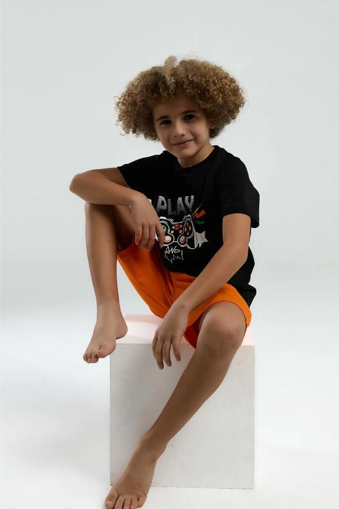Rolly Polly Rp3539-2 Boys Bermuda Set in Black by Beauty Care Bag