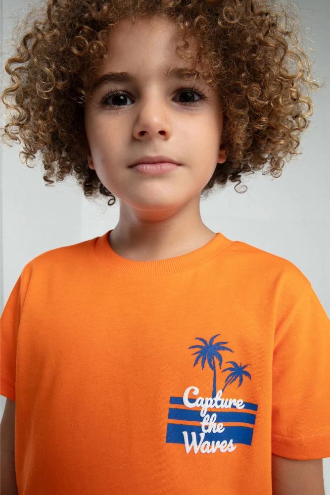 Rolly Polly Boys' Bermuda Shorts & Tee Set in Orange by Beauty Care Bag